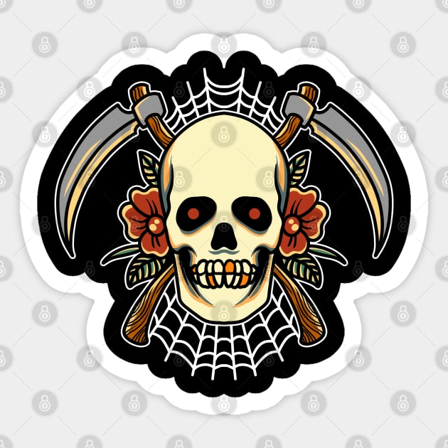 reaper skull Sticker by donipacoceng